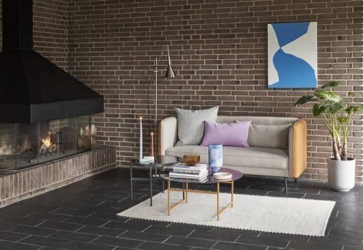 Huebsch Stehlampe Metall Nickel