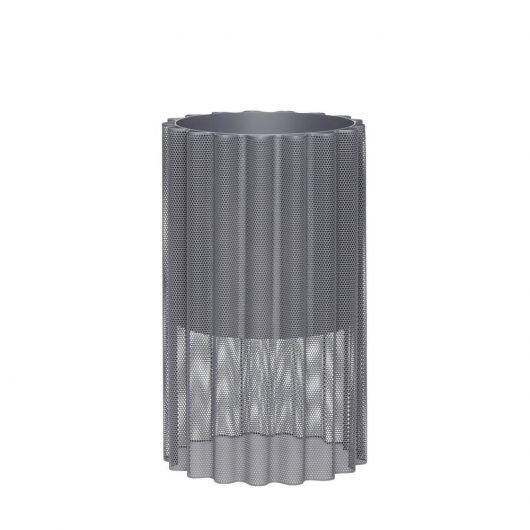 Huebsch Topf m/Fuss Metall grau