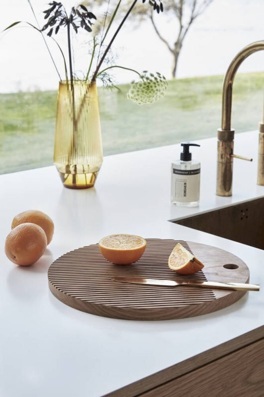 Huebsch Schneidebrett rund Eiche FSC 2er Set