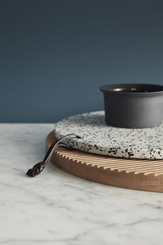 Huebsch Schneidebrett rund Eiche FSC 2er Set