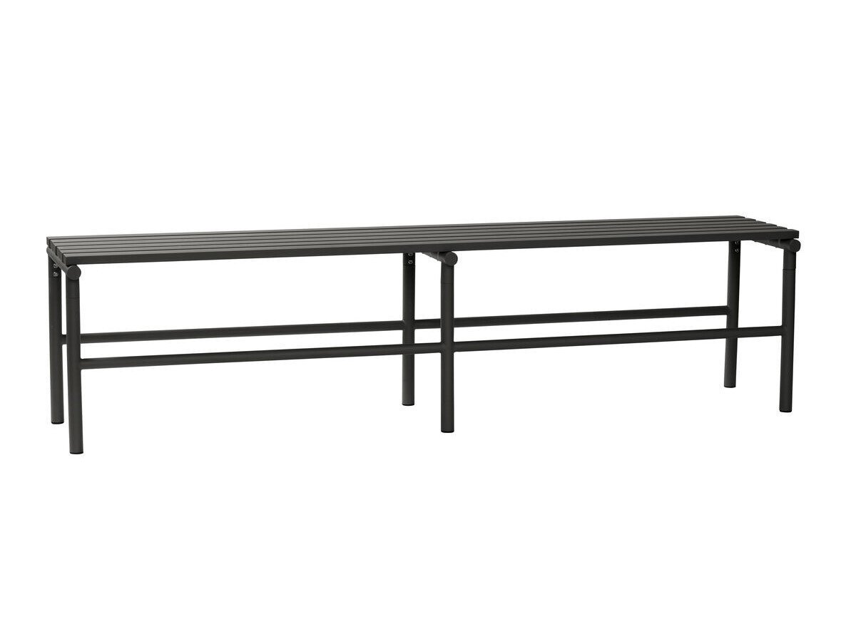 Huebsch Bank Metall Schwarz 37X180Xh46Cm