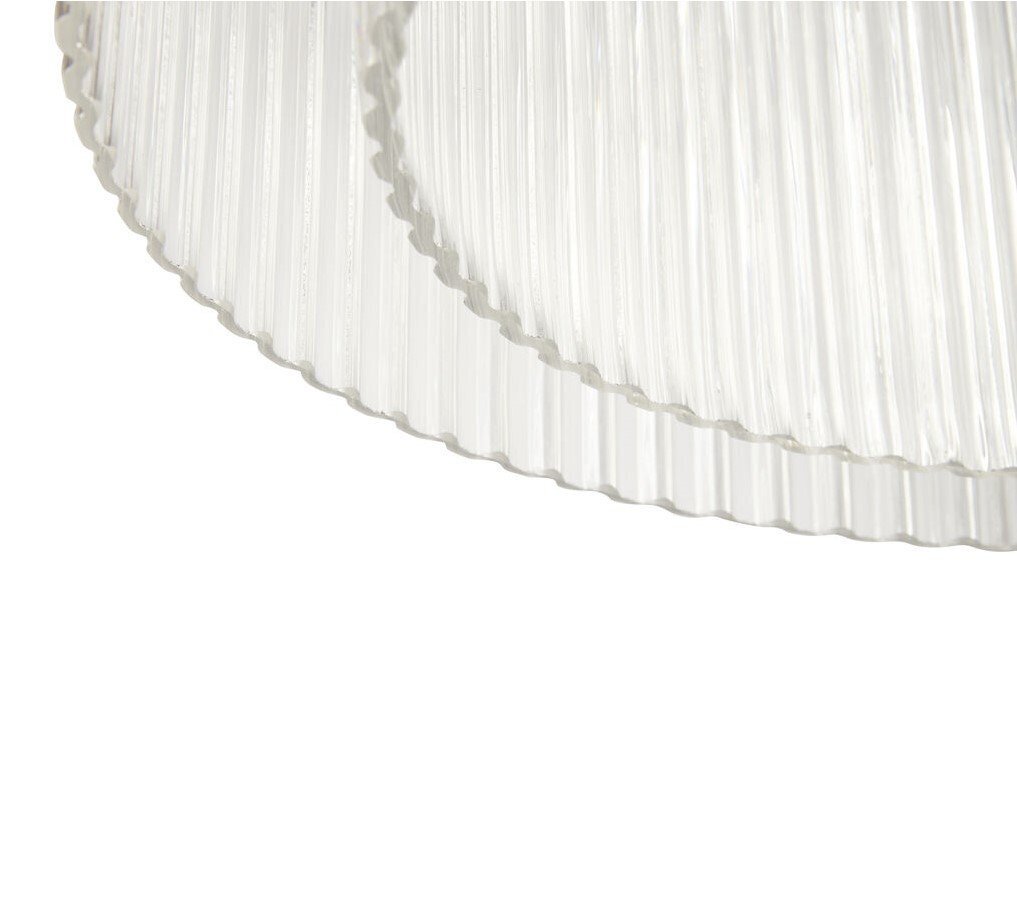 Huebsch Lampe Glas/Metall Klar/Nickel