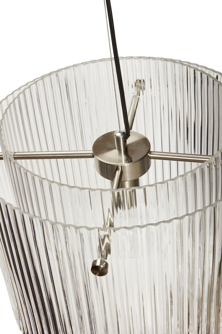 Huebsch Lampe Glas/Metall Klar/Nickel