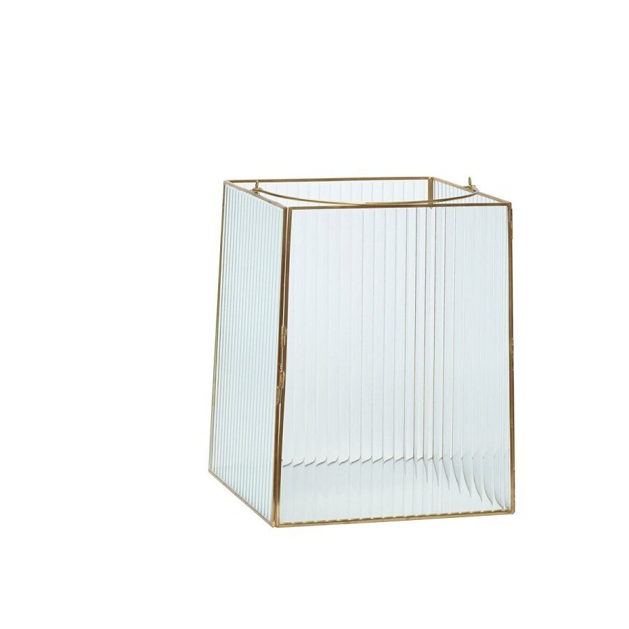 Huebsch Laterne Glas/Metall Klar/Schwarz 2Er Set