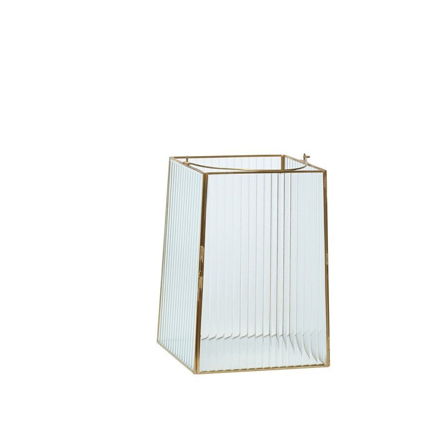 Huebsch Laterne Glas/Metall Klar/Schwarz 2Er Set