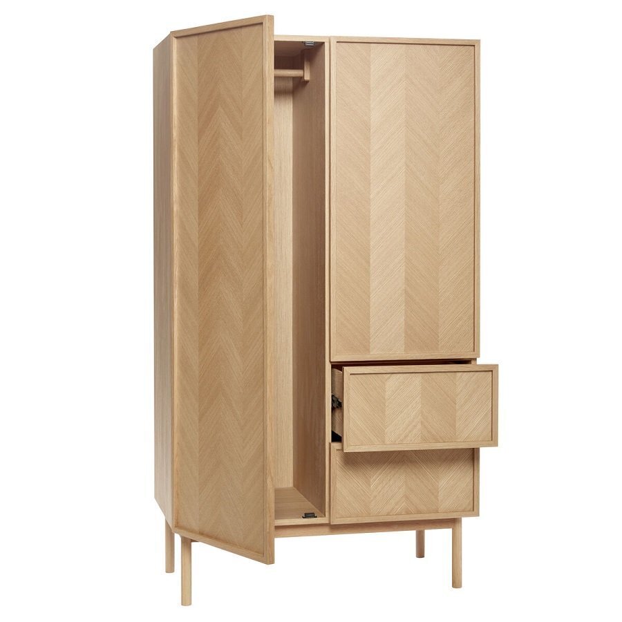 Huebsch Schrank Eiche Fsc Natur 100X52X180Cm