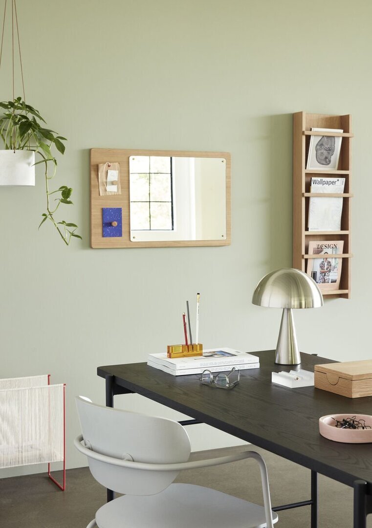 Huebsch Magazinhalter Baumwollseil/Metall - Natur/Rot