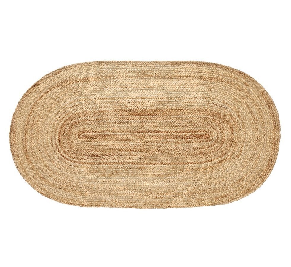Hübsch Sage Teppich Oval Naturfarben