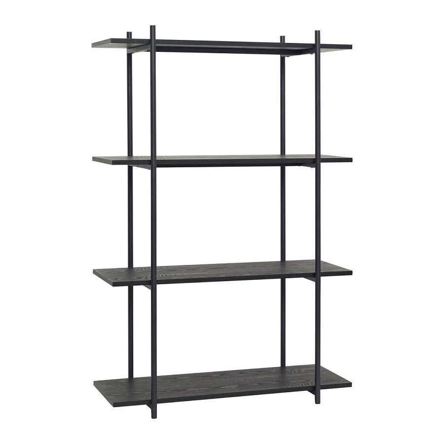 Huebsch Regal M 4 Böden Metall/Esche Fsc Schwarz