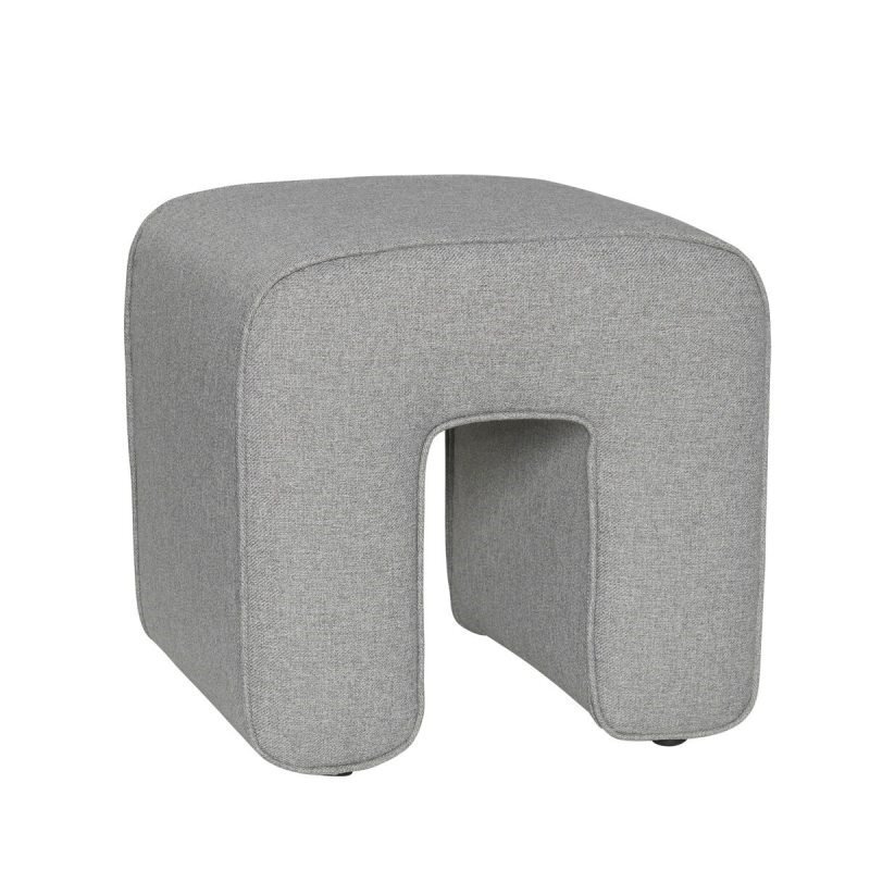 Huebsch Sculpture Pouf Dark Grey