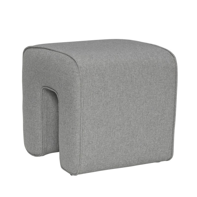 Huebsch Sculpture Pouf Dark Grey