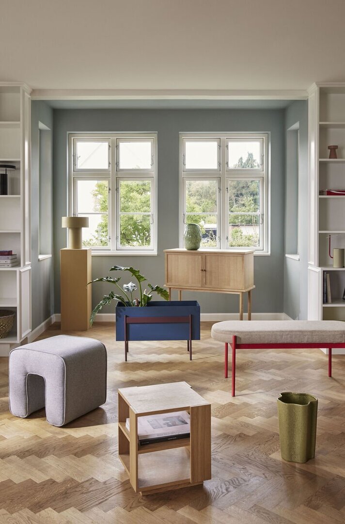 Huebsch Sculpture Pouf Dark Grey