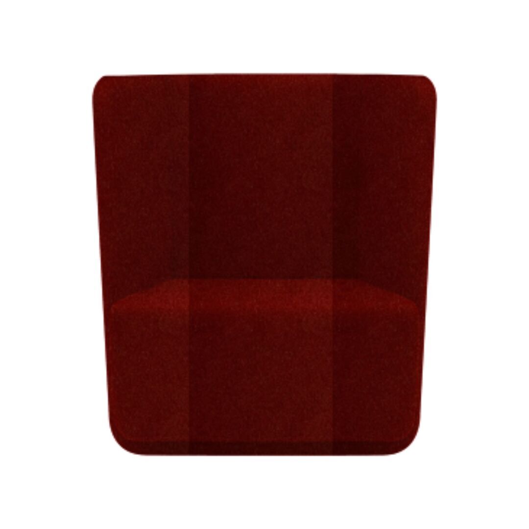 Softline A/S Softline Basket Sessel mit niedrigem Rücken Felt Melange - 297 Dark Red