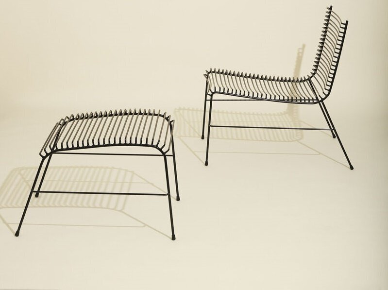 Hübsch String Loungestuhl Schwarz