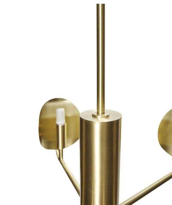 Huebsch Pomp Chandelier Brass