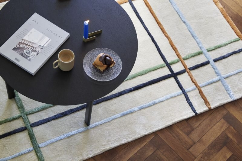 Huebsch Fluffy Rug Beige/Multicolour