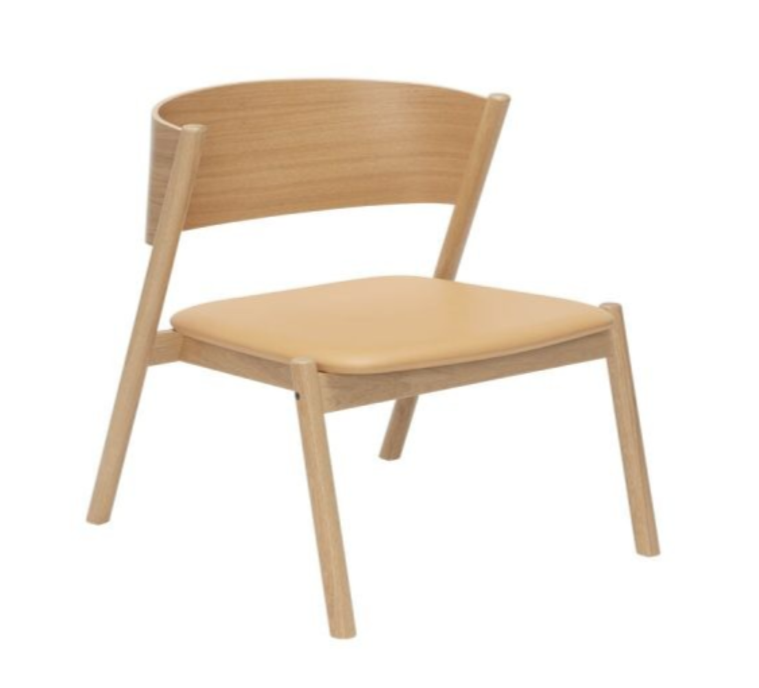 Hübsch Oblique - Loungestuhl - Naturfarben