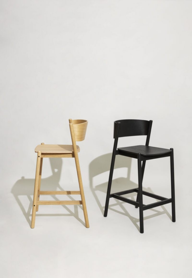 Hübsch , Hübsch Oblique - Barhocker H75cm