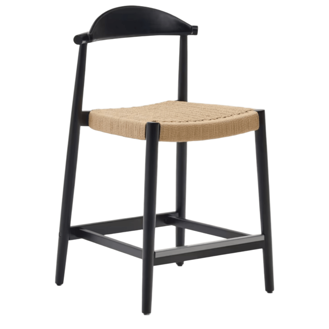 Kave Home Kave Home NINA Outdoor Barhocker Schwarz / Beige