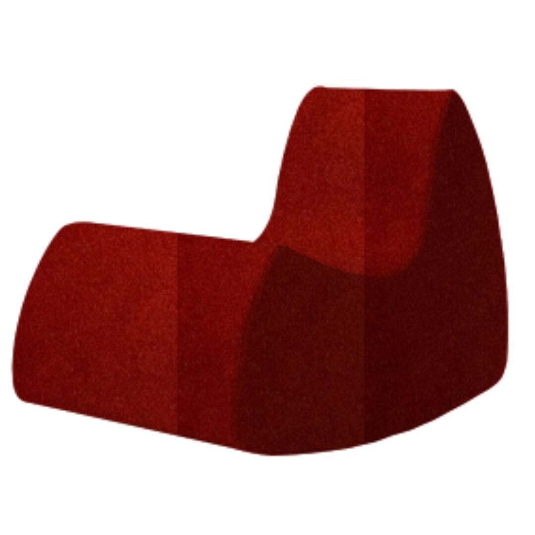 Softline A/S Softline Grand Prix XL Schaukelsessel Felt Melange - 297 Dark Red