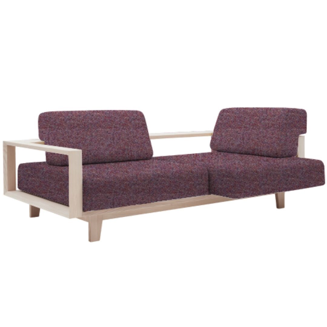 Softline A/S Softline Wood Schlafsofa / Sofa Felt Melange - 640 Purple