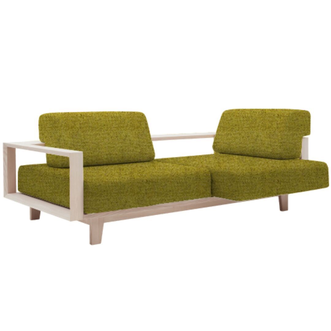 Softline A/S Softline Wood Schlafsofa / Sofa Felt Melange - 847 Mustard