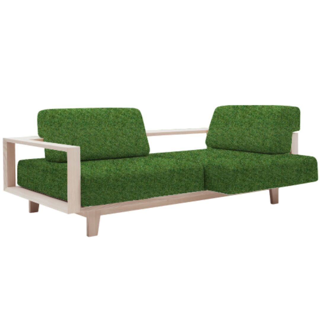 Softline A/S Softline Wood Schlafsofa / Sofa Felt Melange - 848 Green