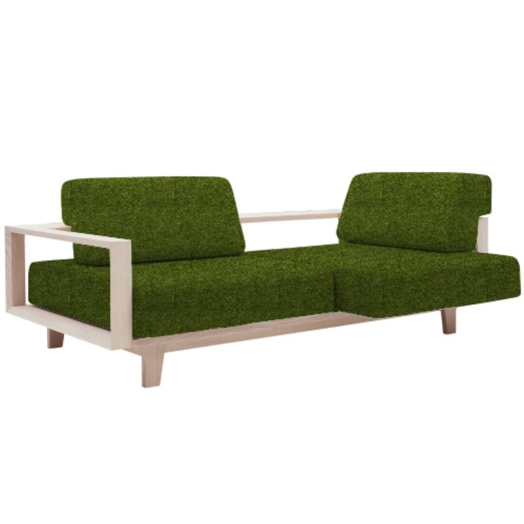 Softline A/S Softline Wood Schlafsofa / Sofa Felt Melange - 855 Olive