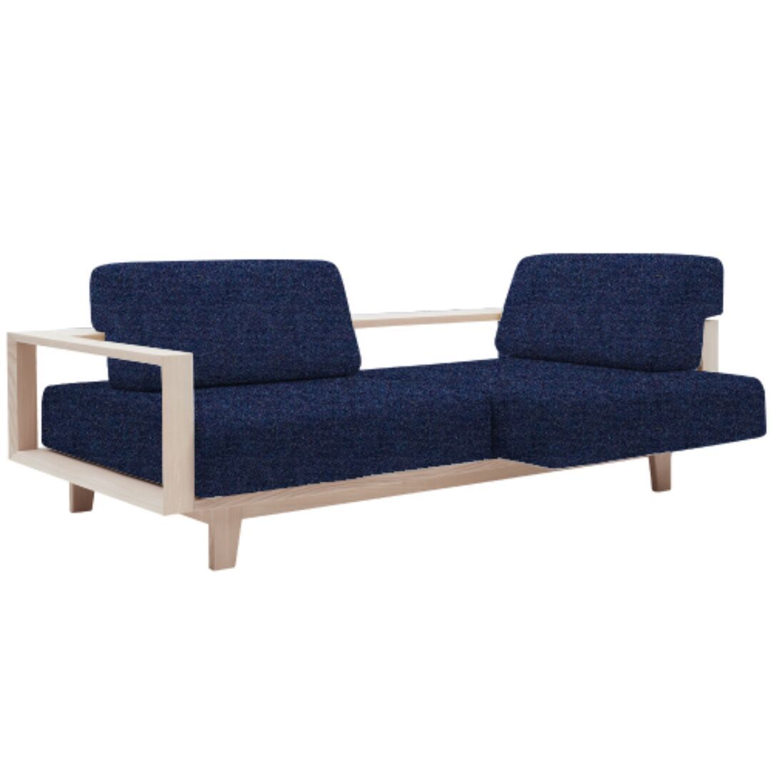 Softline A/S Softline Wood Schlafsofa / Sofa Felt Melange - 859 Berry