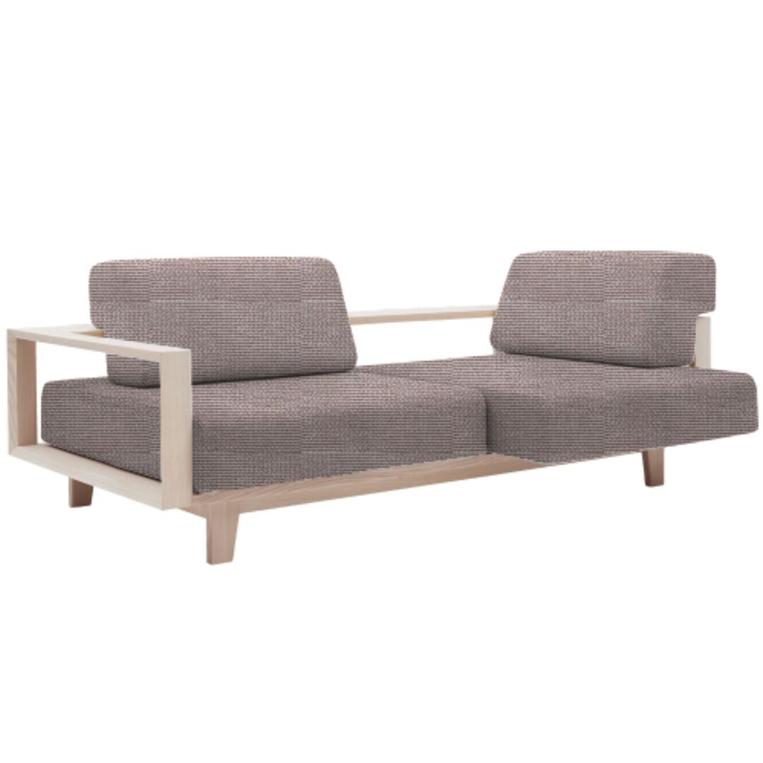 Softline A/S Softline Wood Schlafsofa / Sofa Griffon - 995-TH Light Pink