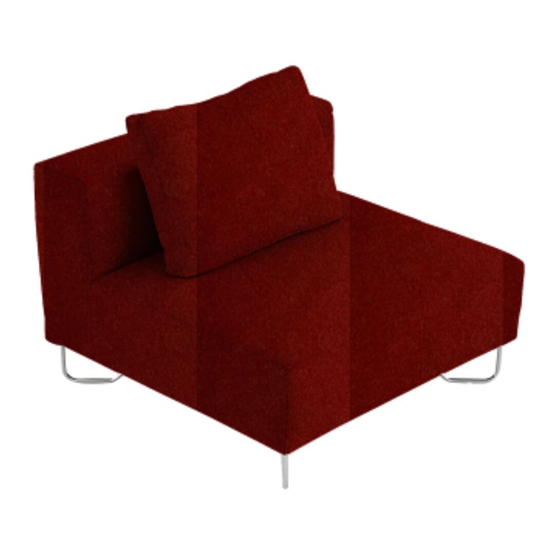 Softline A/S Softline Lotus Sofa Mittelmodul Felt Melange - 297 Dark Red