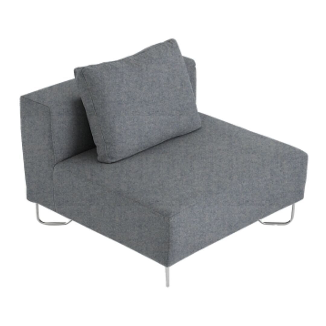 Softline A/S Softline Lotus Sofa Mittelmodul Felt Melange - 612 Light Grey