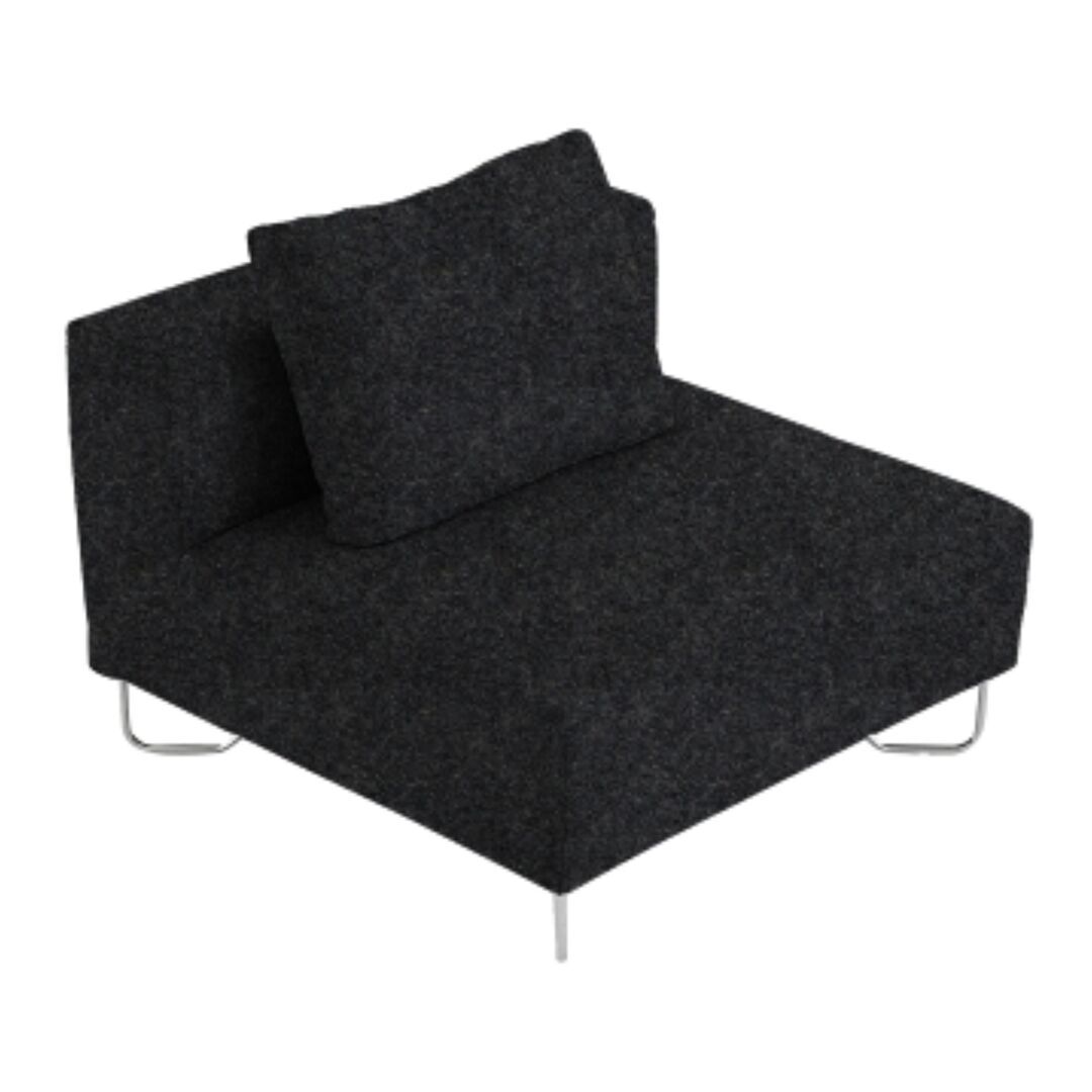 Softline A/S Softline Lotus Sofa Mittelmodul Felt Melange - 623 Dark Grey