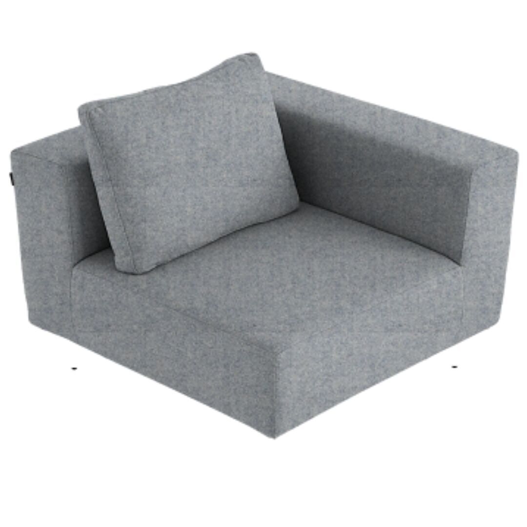 Softline A/S Softline Lotus Sofa Eckmodul Felt Melange - 612 Light Grey