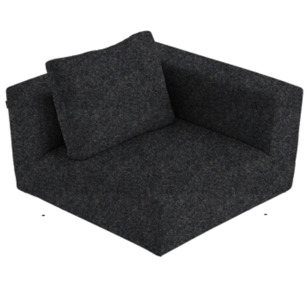 Softline A/S Softline Lotus Sofa Eckmodul Felt Melange - 623 Dark Grey