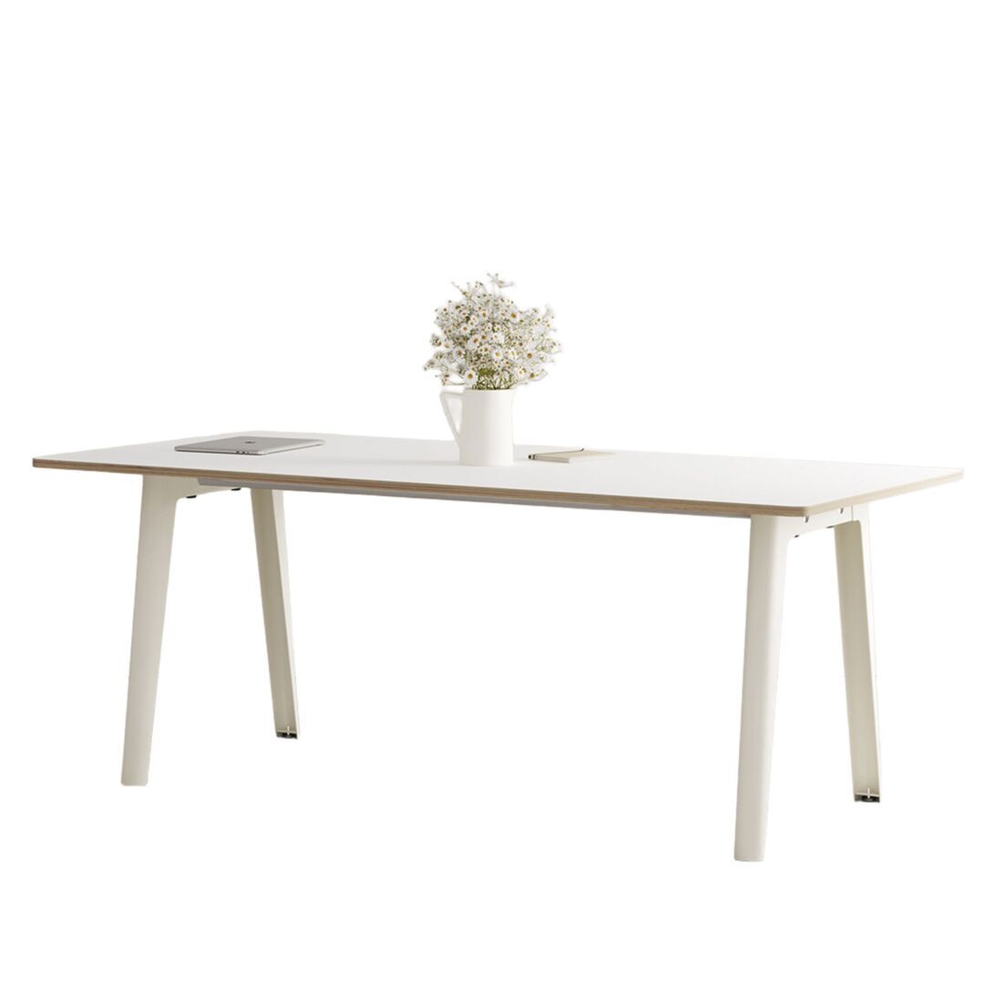TIPTOE New modern table - White laminate B: 190 cm, Cream White 