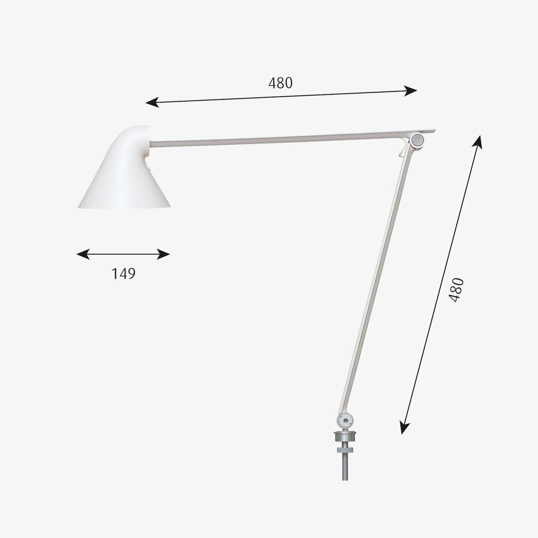 Louis Poulsen NJP Tischleuchte - PIN Ø40 PIN Ø10 - LED 2700K 10W / LED 3000K 10W