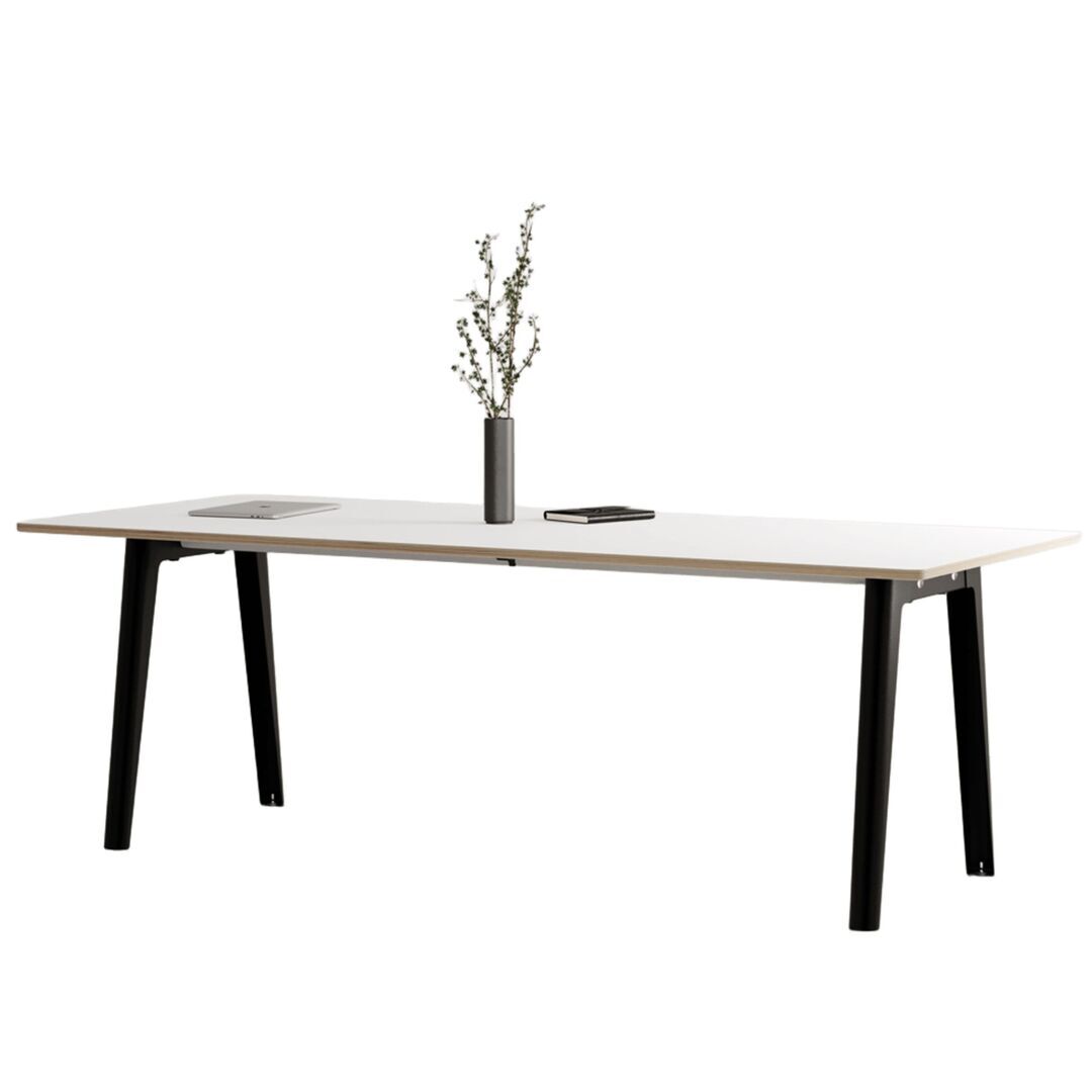 TIPTOE New modern table - White laminate B: 220 cm, Graphit schwarz