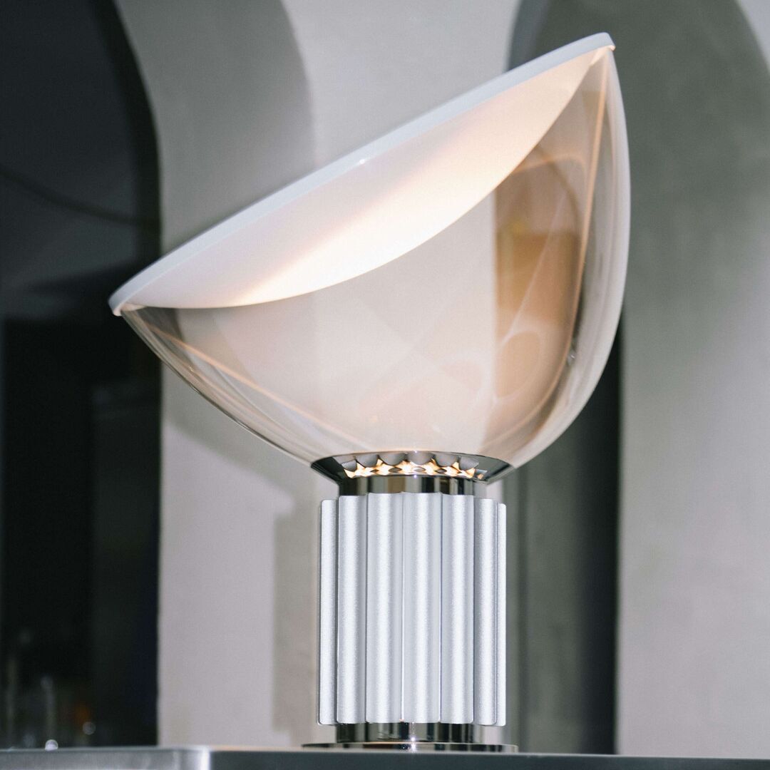 Flos Tischleuchte Taccia LED von Flos   Silber-1