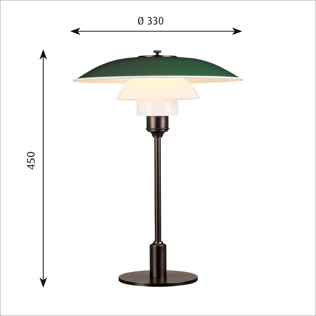 Louis Poulsen PH 3½-2½ Tischleuchte - green