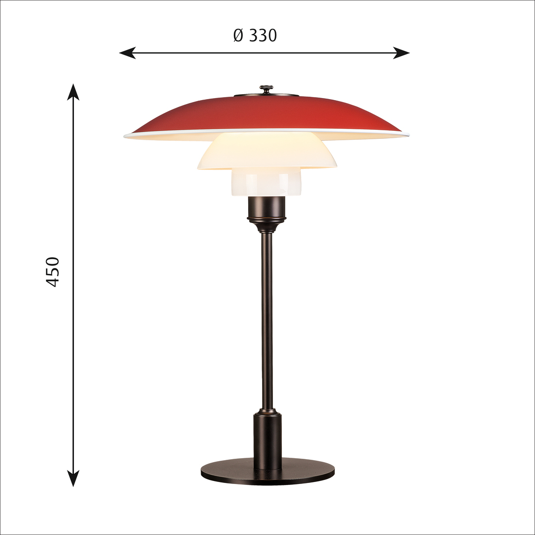Louis Poulsen PH 3½-2½ Tischleuchte - red