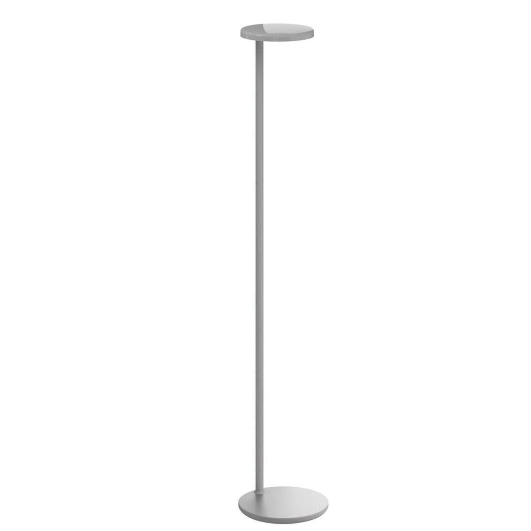 Flos Stehleuchte Oblique von Flos  2700K - warmweiß, Grau glänzend