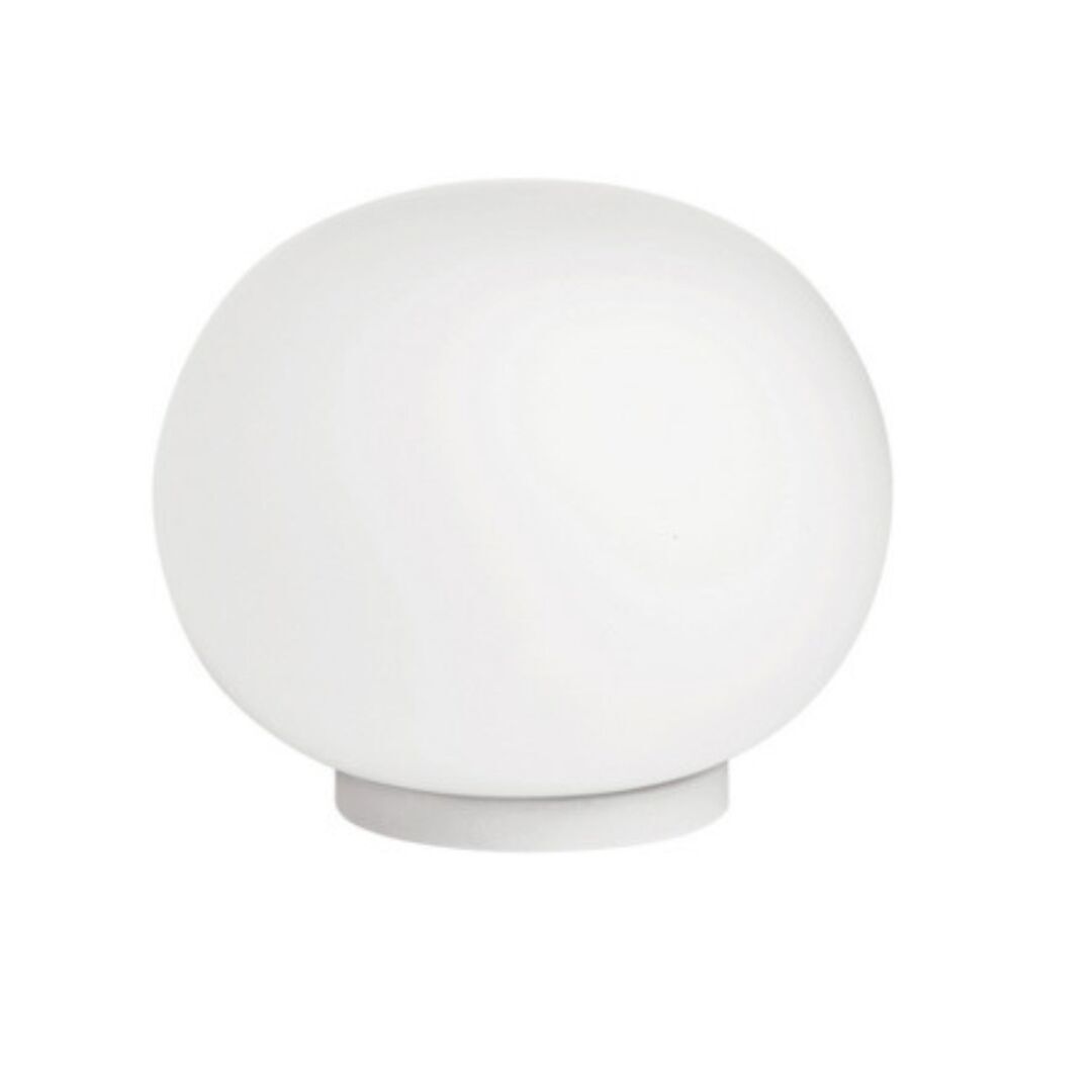 Flos Tischleuchte Glo-Ball Mini von Flos  Hellrosa RAL 3015, Weiss / Weiss, Weiß
