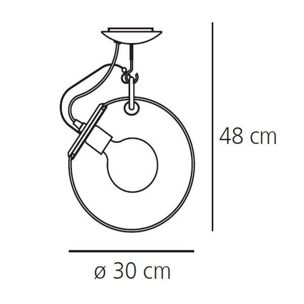 Artemide Miconos soffitto - Poliert Chrom