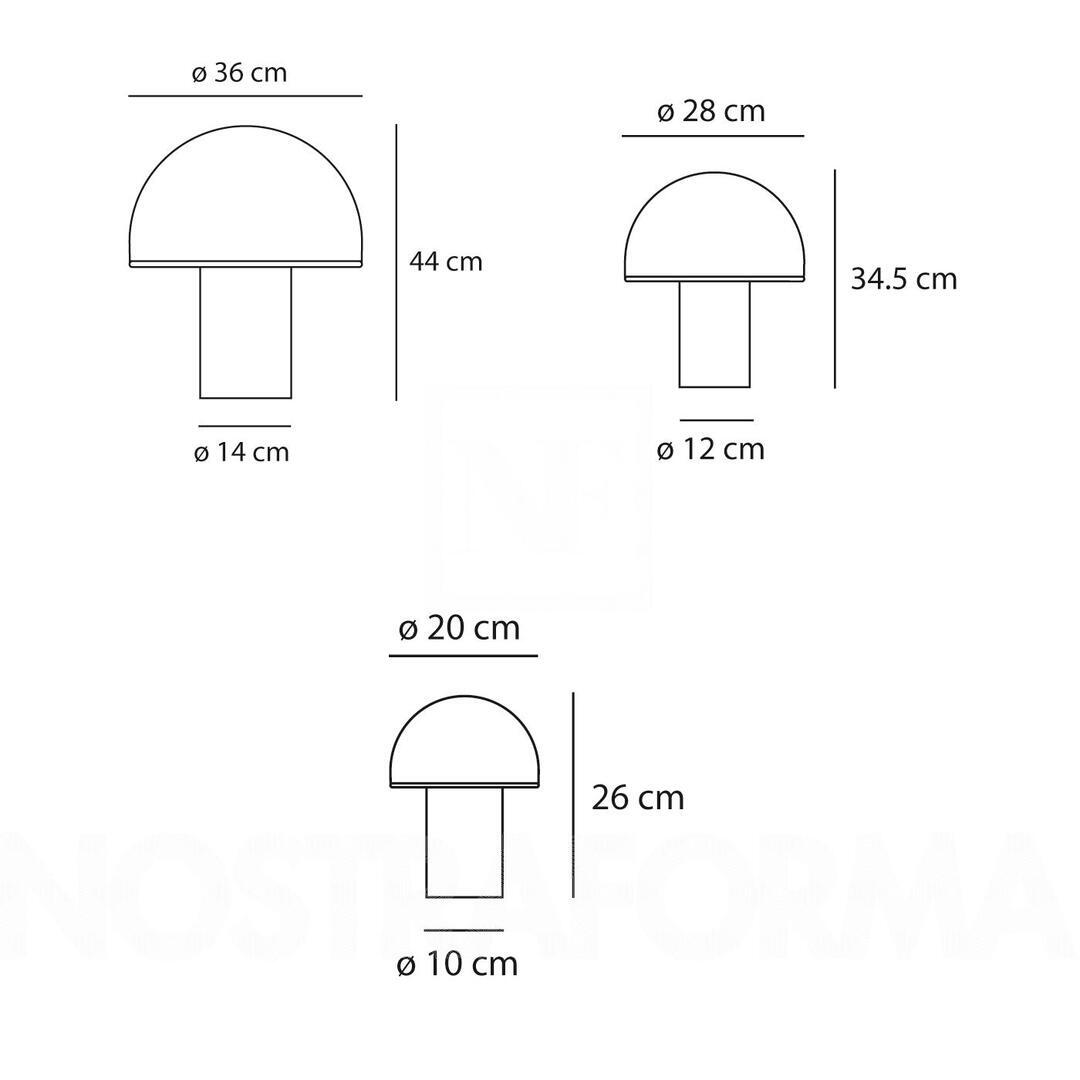 Artemide, Artemide Onfale Tavolo Piccolo, Medio, Grande Tischleuchte