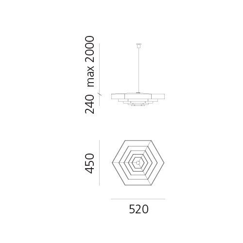 Artemide Lampada Esagonale 52