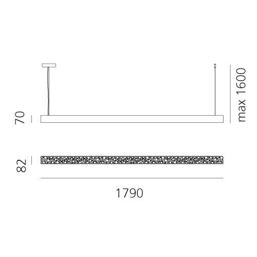 Artemide Calipso Linear stand alone 180 Suspension