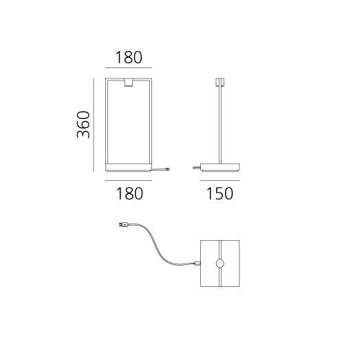 Artemide Curiosity 36 Black / brown Table
