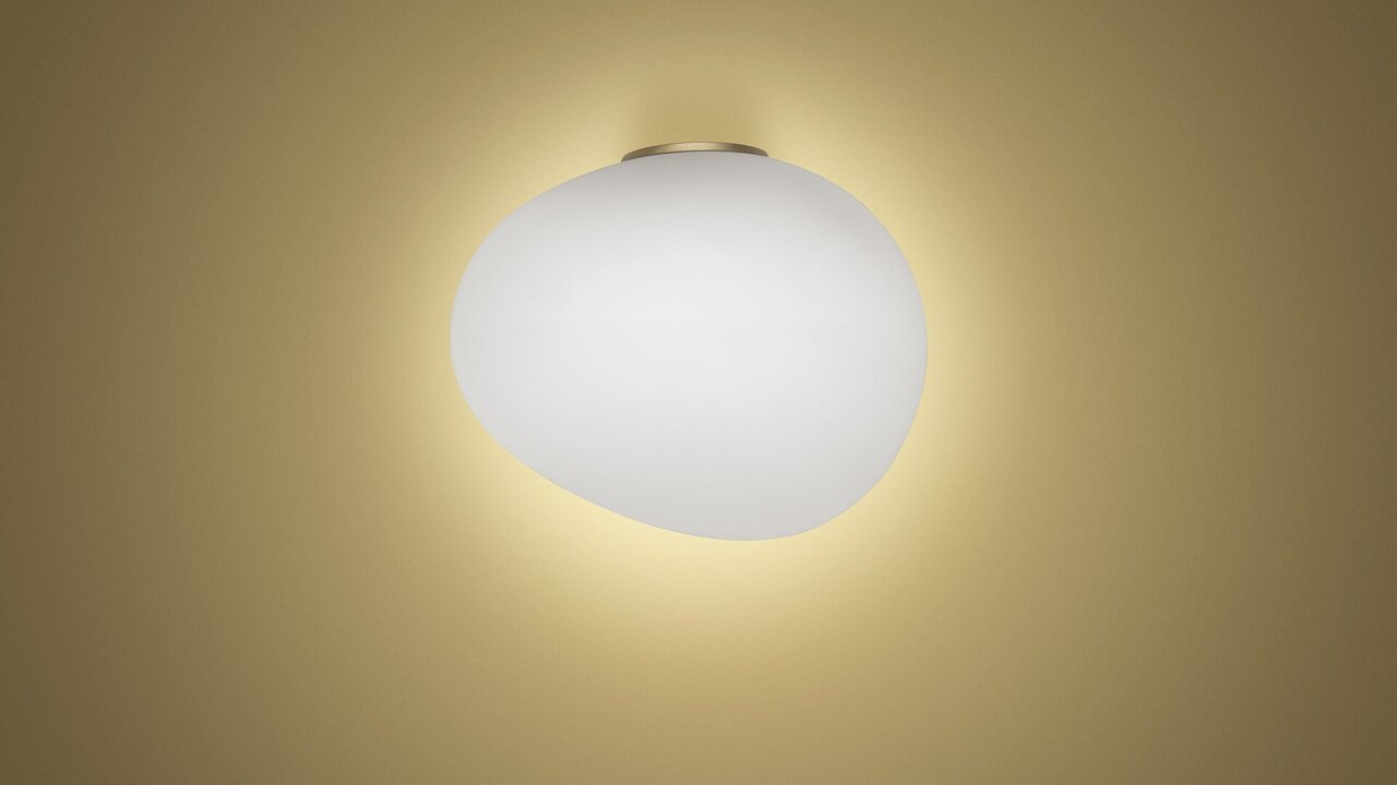 Foscarini Gregg semi Parete / Wandleuchte - Oro/Bianco