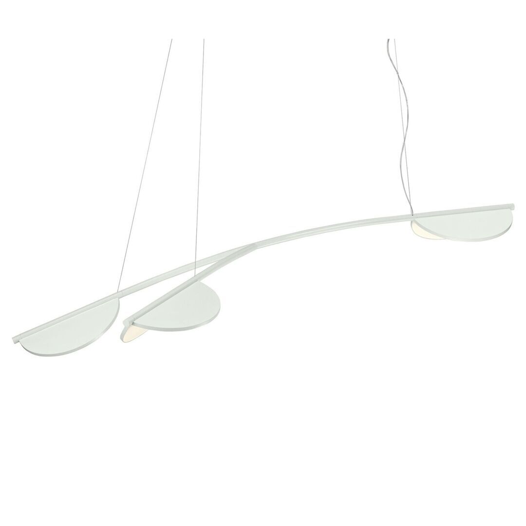 Flos Pendelleuchte Almendra Organic S3 von Flos  Off-White, Kurz